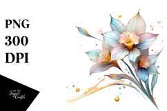 Abstract Shiny Narcissus Clipart Product Image 3