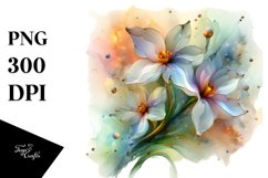 Abstract Shiny Narcissus Clipart Product Image 1