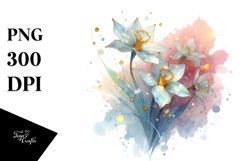 Abstract Shiny Narcissus Clipart Product Image 3