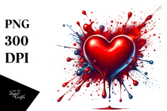Red Glossy Heart PNG Product Image 1