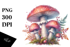 Mushroom Watercolor Splash, Transparent PNG Product Image 1