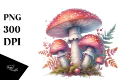 Mushroom Watercolor Splash, Transparent PNG Product Image 1