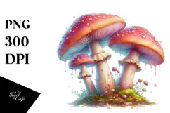 Mushroom Watercolor Splash, Transparent PNG Product Image 1