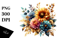 Vibrant Watercolor Sunflower | Clipart Product Image 1