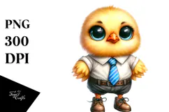 Watercolor Baby Chicken Big Eyes Product Image 1