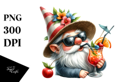 Gnome Drinking Cocktail PNG Product Image 1