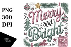 Merry and Bright Christmas Png Product Image 5