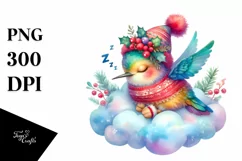 Vibrant Boho Baby Hummingbird Sleeping | Sublimation | Product Image 1
