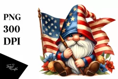 Vintage Gnome Watercolor | Sticker Clipart Product Image 3