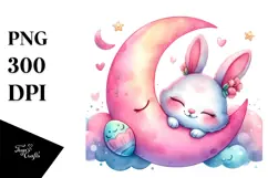 Cute Pink-ish Baby Bunny PNG Product Image 1