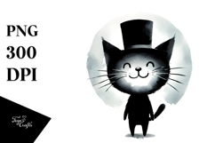Mysterious Black Cat, High-Res PNG Product Image 1