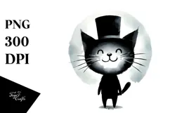 Mysterious Black Cat, High-Res PNG Product Image 1