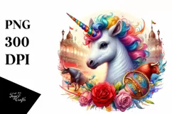 Baby Unicorn Bullfighting Ring PNG Product Image 1