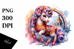 Baby Unicorn Bullfighting Ring PNG Product Image 1