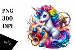 Baby Unicorn Bullfighting Ring PNG Product Image 1