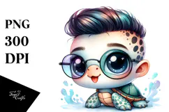 Energetic Baby Turtle, Transparent PNG Product Image 1