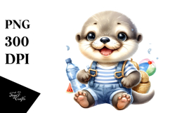 Vibrant Smiling Baby Otter Product Image 1