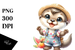 Cute Baby Otter PNG Product Image 1