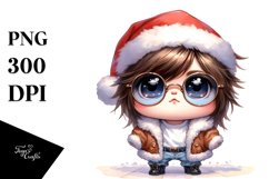 a Pastel Japanese Chin with Santa Hat Product Image 3