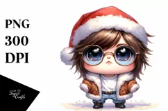 a Pastel Japanese Chin with Santa Hat Product Image 3