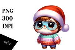 a Expressive Japanese Chin with Santa Hat Product Image 3