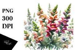 Watercolor Filled Large Snapdragon | Clipart Product Image 3