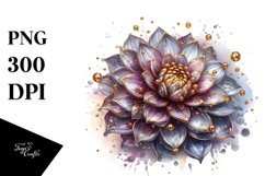 Shiny Dahlia Golden Clipart Product Image 1