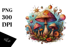 Magical Mushroom Watercolor, Transparent PNG Product Image 1