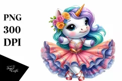 Baby Unicorn Tango Dancer's Dress PNG Product Image 3