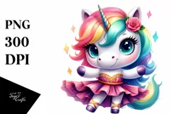 Baby Unicorn Tango Dancer's Dress PNG Product Image 3