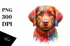 Colorful Chesapeake Bay Retriever | Sublimation | PNG Product Image 3
