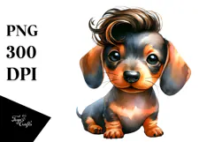 Expressive Baby Dachshund PNG Product Image 1