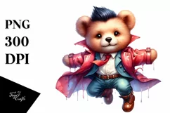 Proud Baby Bear with Raincoat PNG Product Image 1