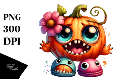 Enthusiastic Pumpkin Head PNG Product Image 1