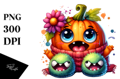 Enthusiastic Pumpkin Head PNG Product Image 1