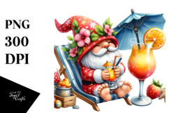 Whimsical Gnome with Cocktail, High-Res PNG Product Image 1