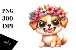 Cute Cartoon Puppy PNG Product Image 1