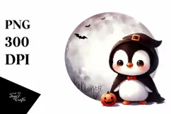 Cute Baby Penguin for Halloween PNG Product Image 3