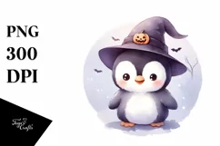 Cute Baby Penguin for Halloween PNG Product Image 3