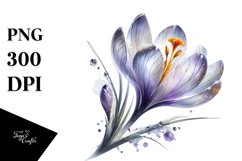 Shiny Crocus with Golden Insertions | Sublimation | Clipart Product Image 3