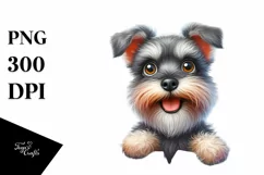 Cute Funny Furry Miniature Schnauzer Clipart Product Image 3