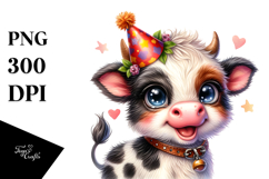 Cute Baby Cow PNG Product Image 1
