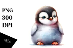 penguin,baby,penguin with big eyes,transparent background Product Image 1