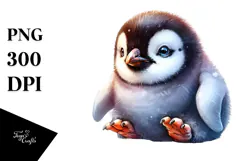 Cute Baby Penguin PNG Product Image 1