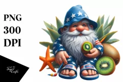 Detailed Digital Gnome with Kiwi | Sublimation | Clipart Product Image 3