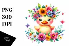 Watercolor Duck Portrait, Transparent PNG Product Image 3