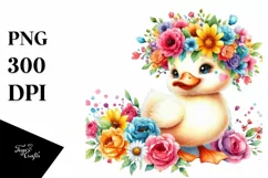 Watercolor Duck Portrait, Transparent PNG Product Image 3