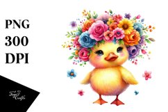 Watercolor Duck Portrait, Transparent PNG Product Image 1