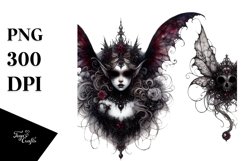 Detailed Gothic Fairy | Sublimation | PNG Clipart Product Image 1