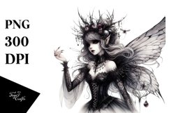 Detailed Gothic Fairy | Sublimation | PNG Clipart Product Image 1